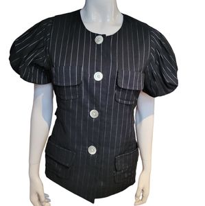 structured pinstripe size 10 top by Tracy Reese